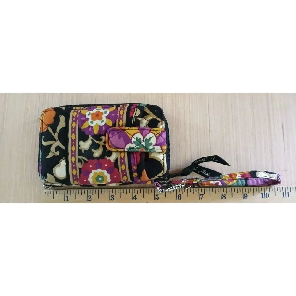 Vera Bradley Wristlet Carry it All Wallet Cell Phone Holder ID Floral Quilted